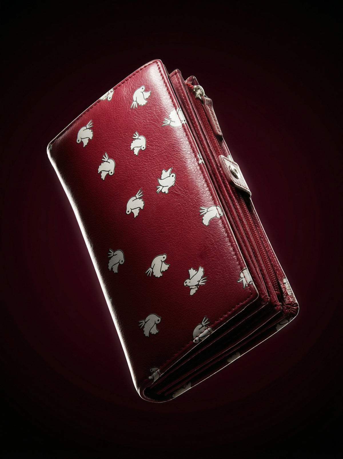 The Verdant Songbird Zip-Around Leather Continental Wallet