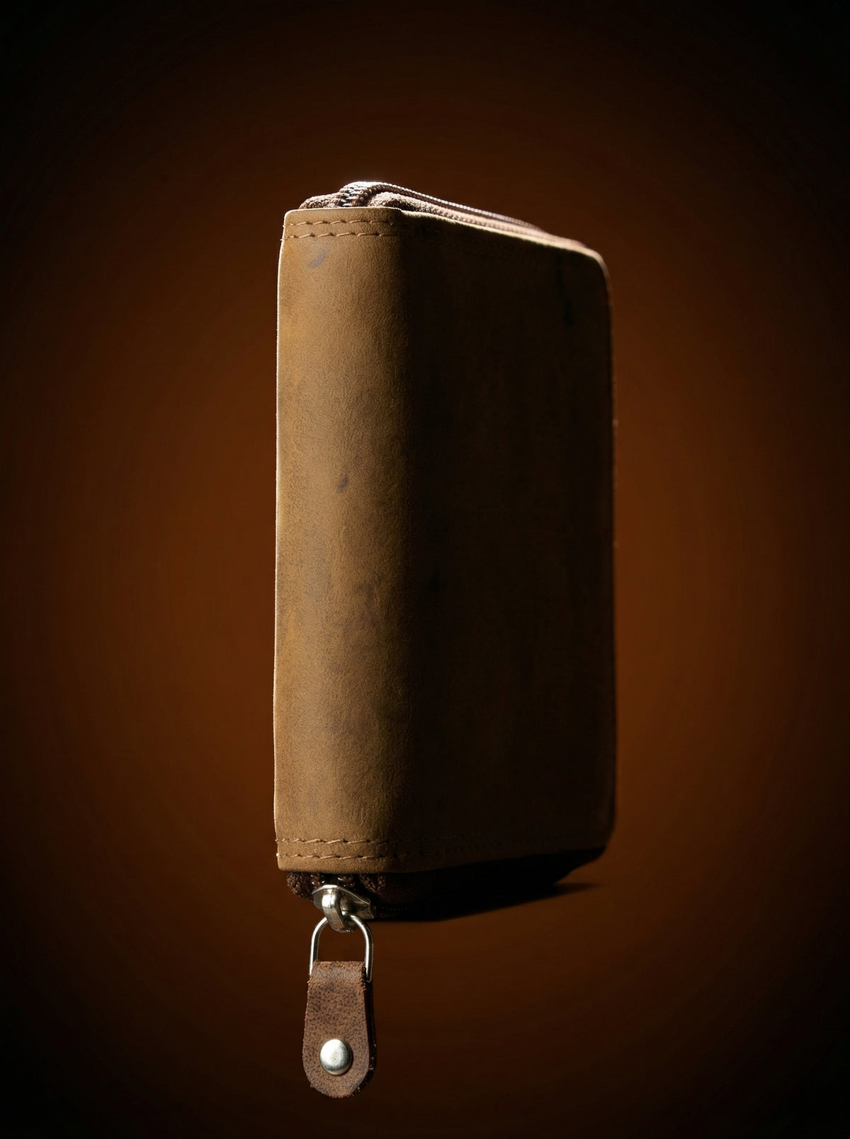 Rustic Tan Zip-Around Wallet