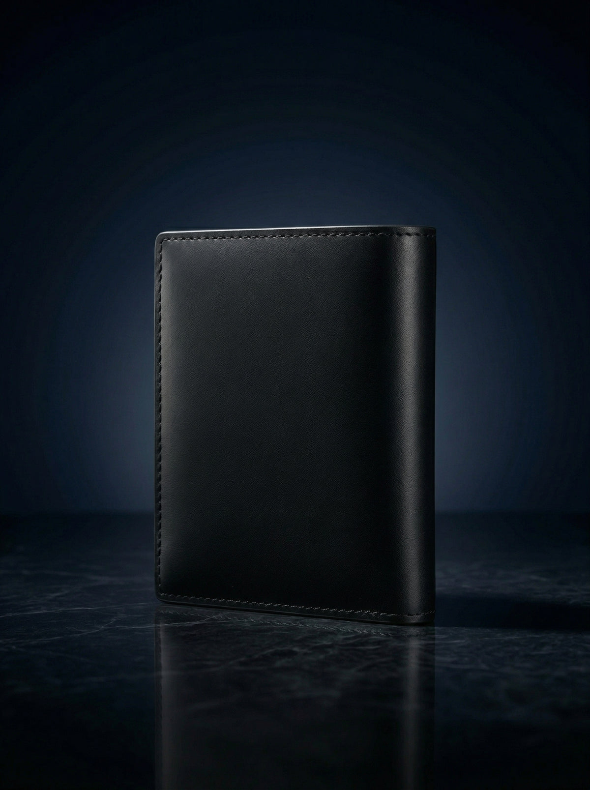 Black Leather Bifold Wallet