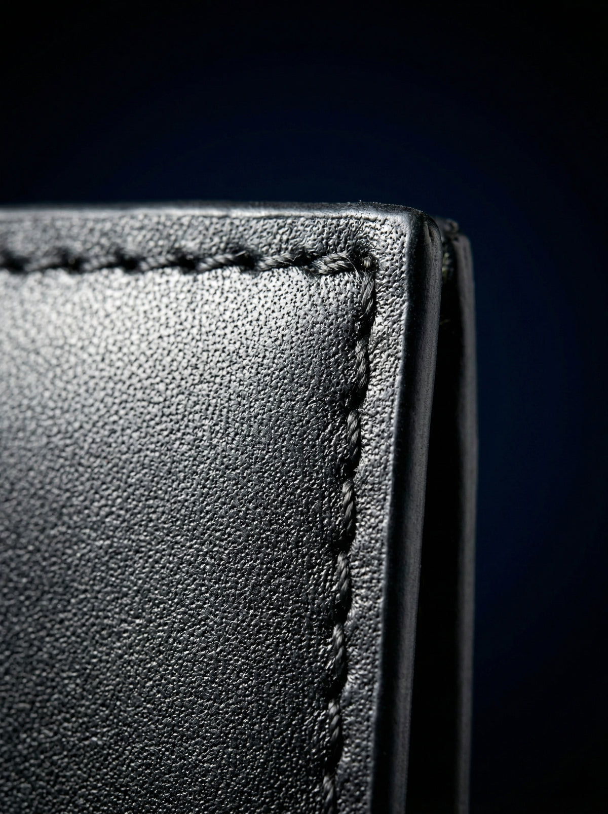 Black Leather Bifold Wallet