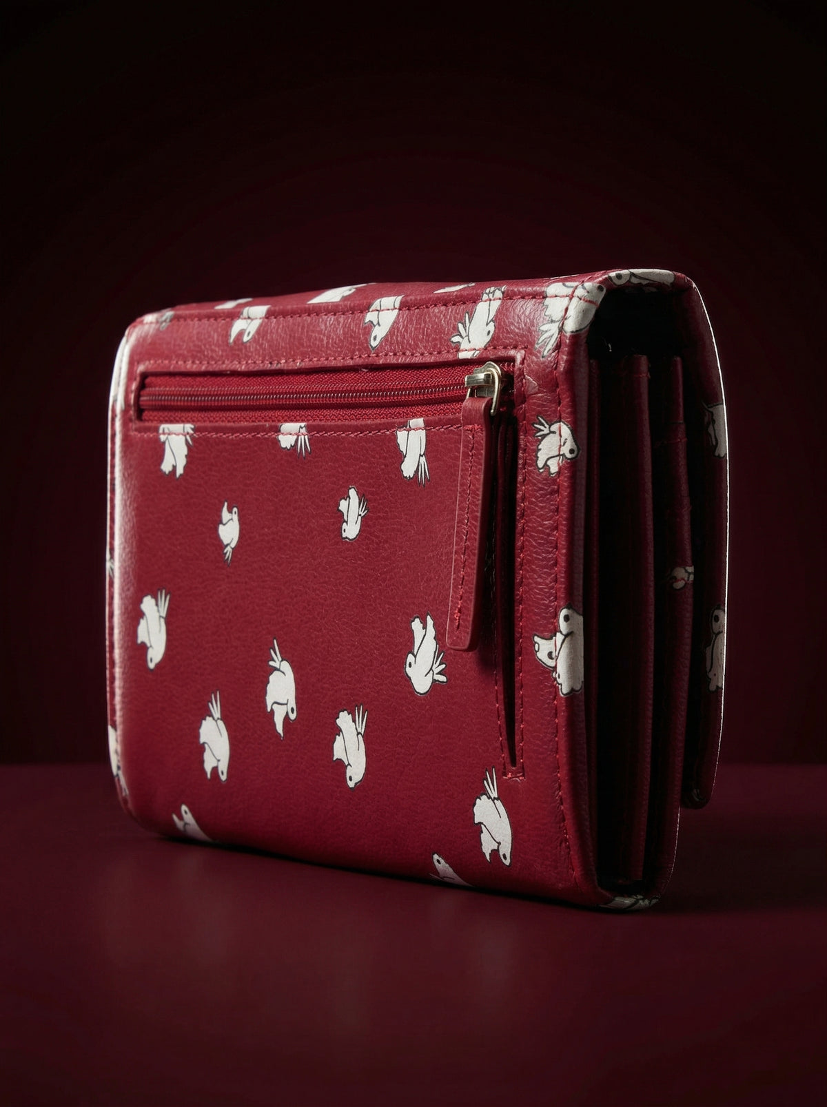The Verdant Songbird Zip-Around Leather Continental Wallet