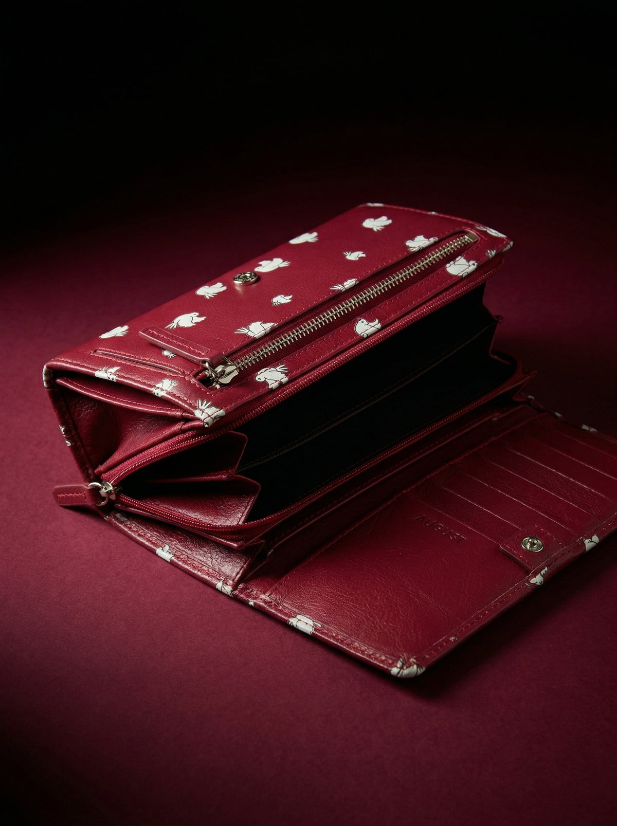 The Verdant Songbird Zip-Around Leather Continental Wallet