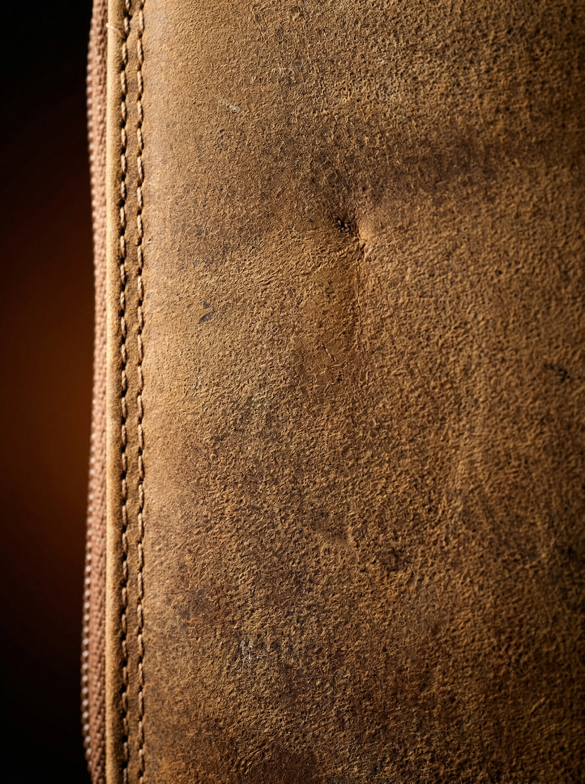Rustic Tan Zip-Around Wallet