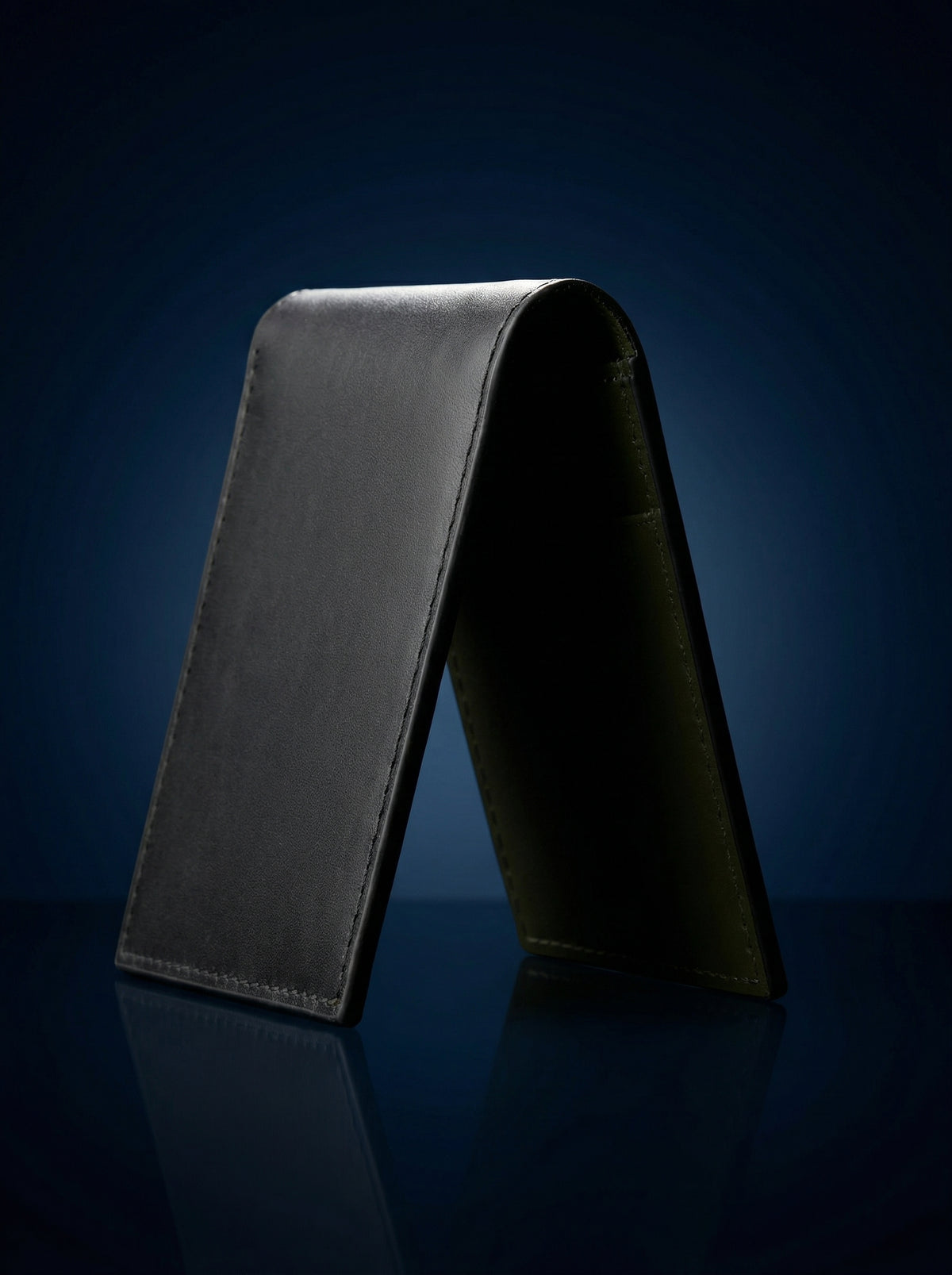 Black Leather Bifold Wallet