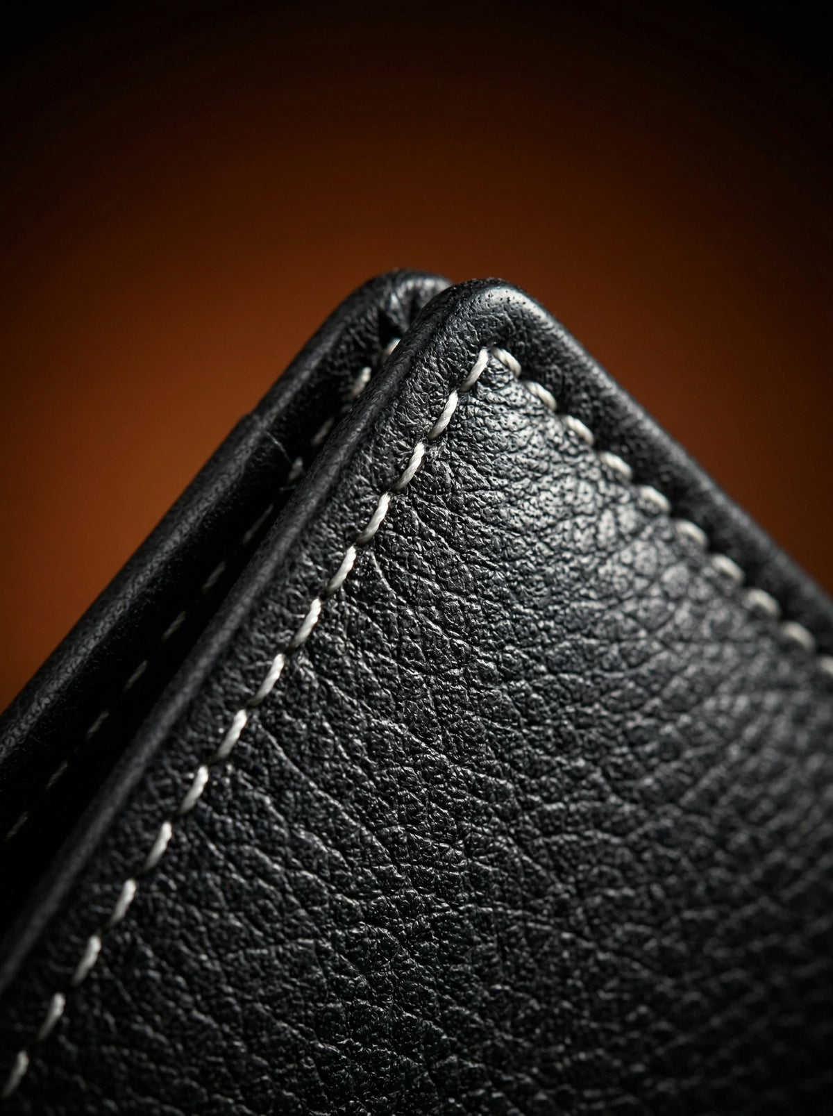 Classic Black Textured Leather Bifold Wallet