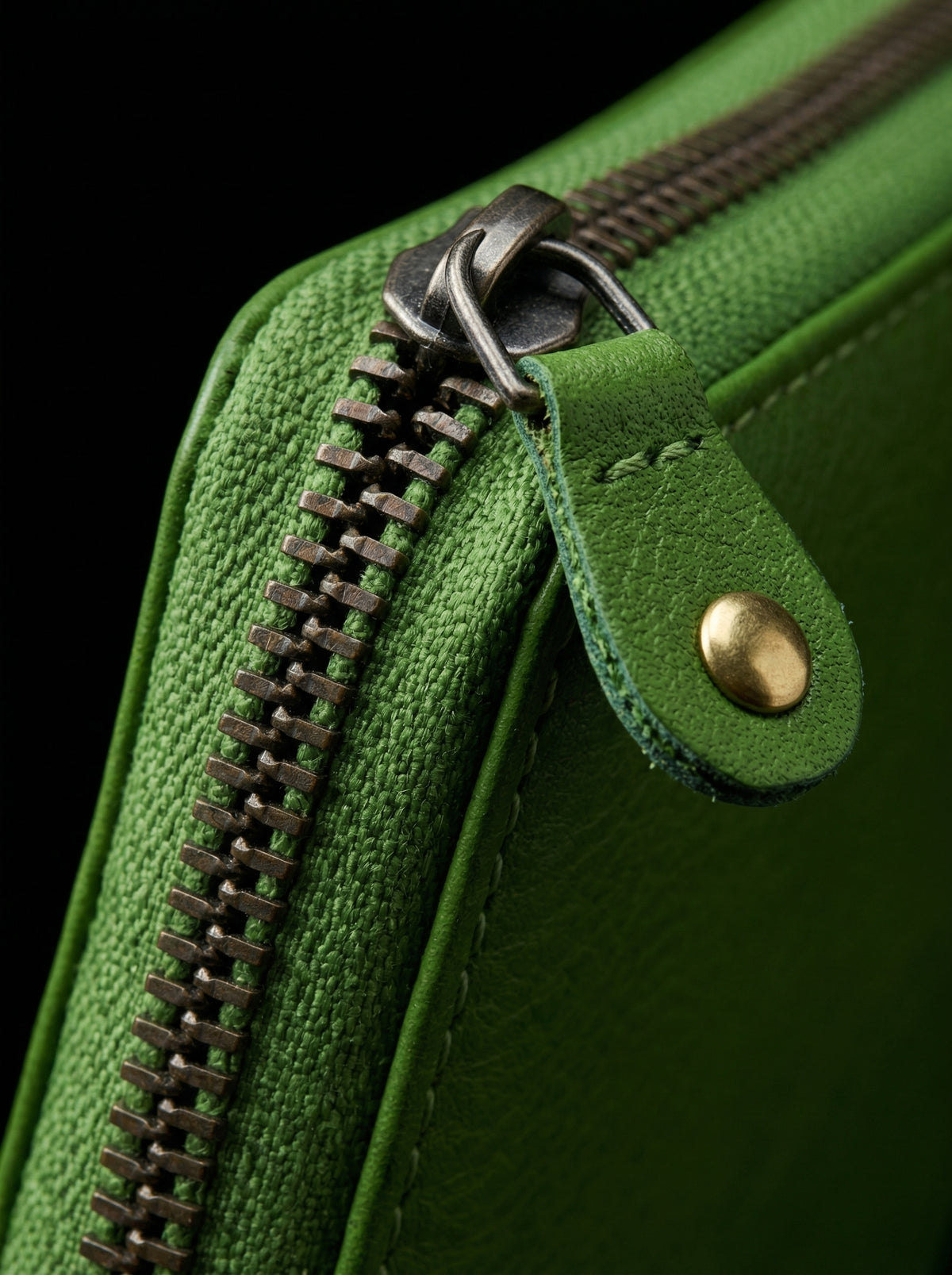 Compact Zip-Around Leather Wallet